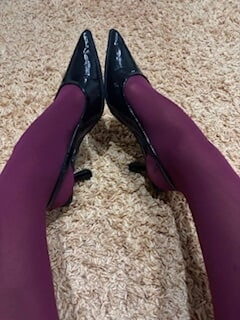 Slim legs in stockings #5