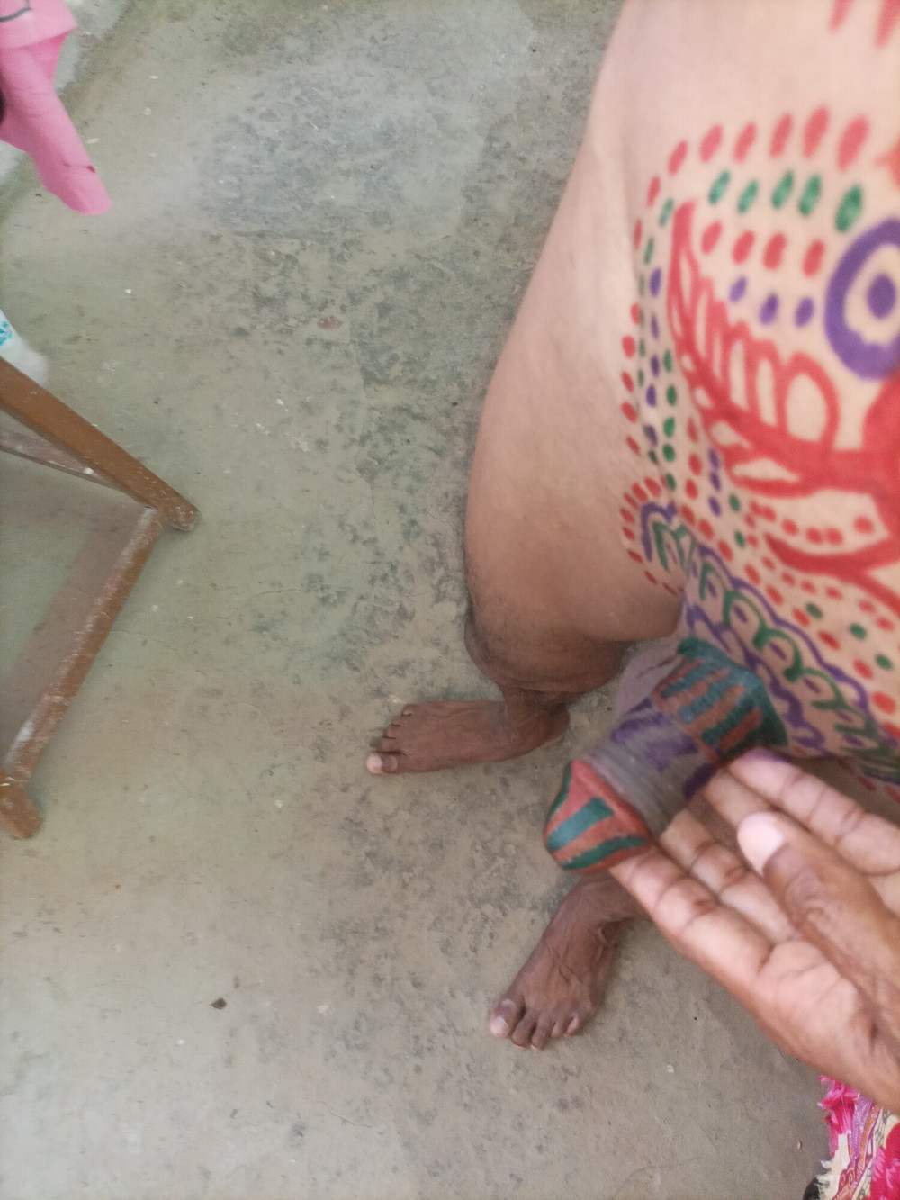 Sissy belly tattoo and coloured cock #38