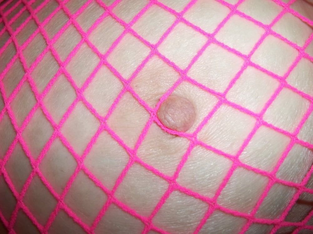 Pink fishnet Bodysuit  #13