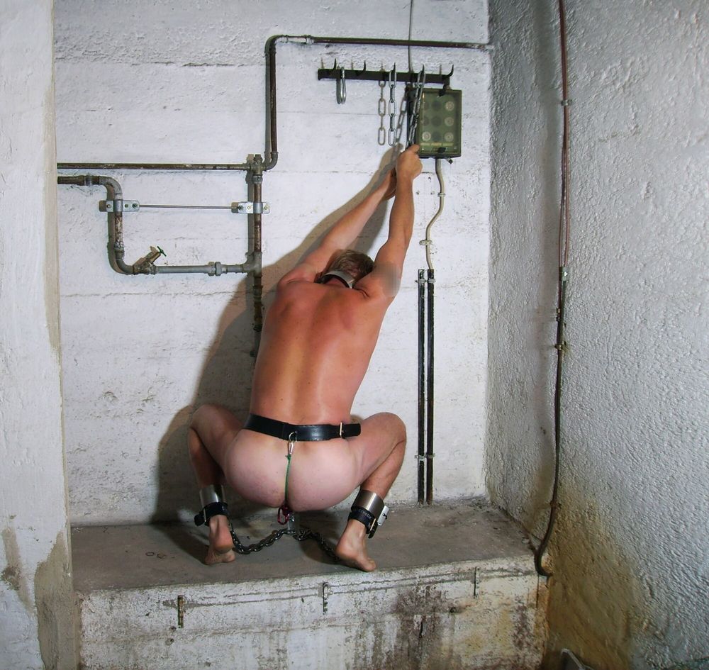 Slave Man locked up dirty Prison Erection #15