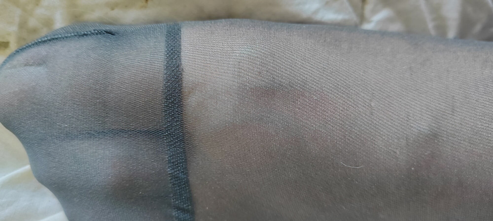 Nylon tights with jeans #8