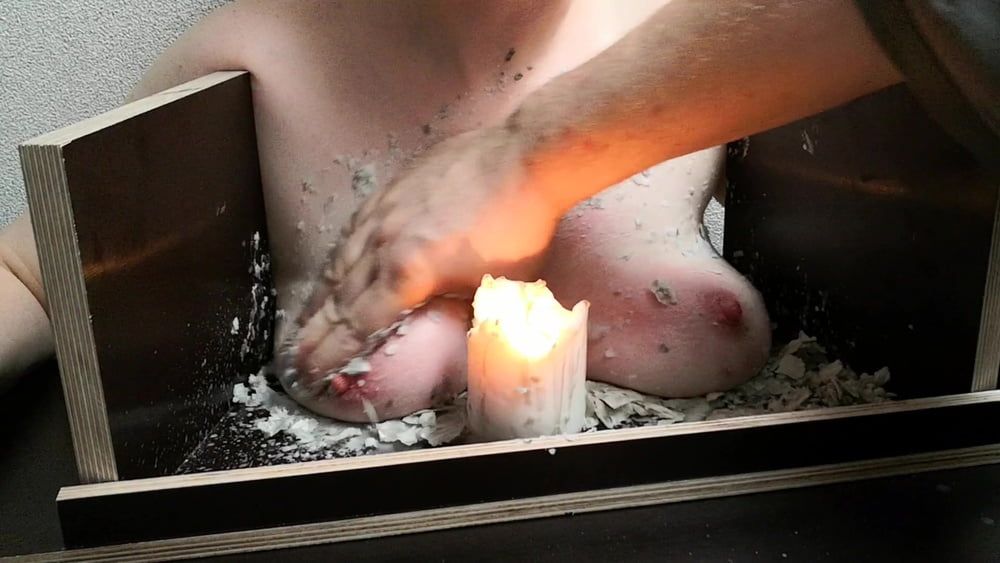 The tit torture device - extrem hot candle wax Part 2 #22