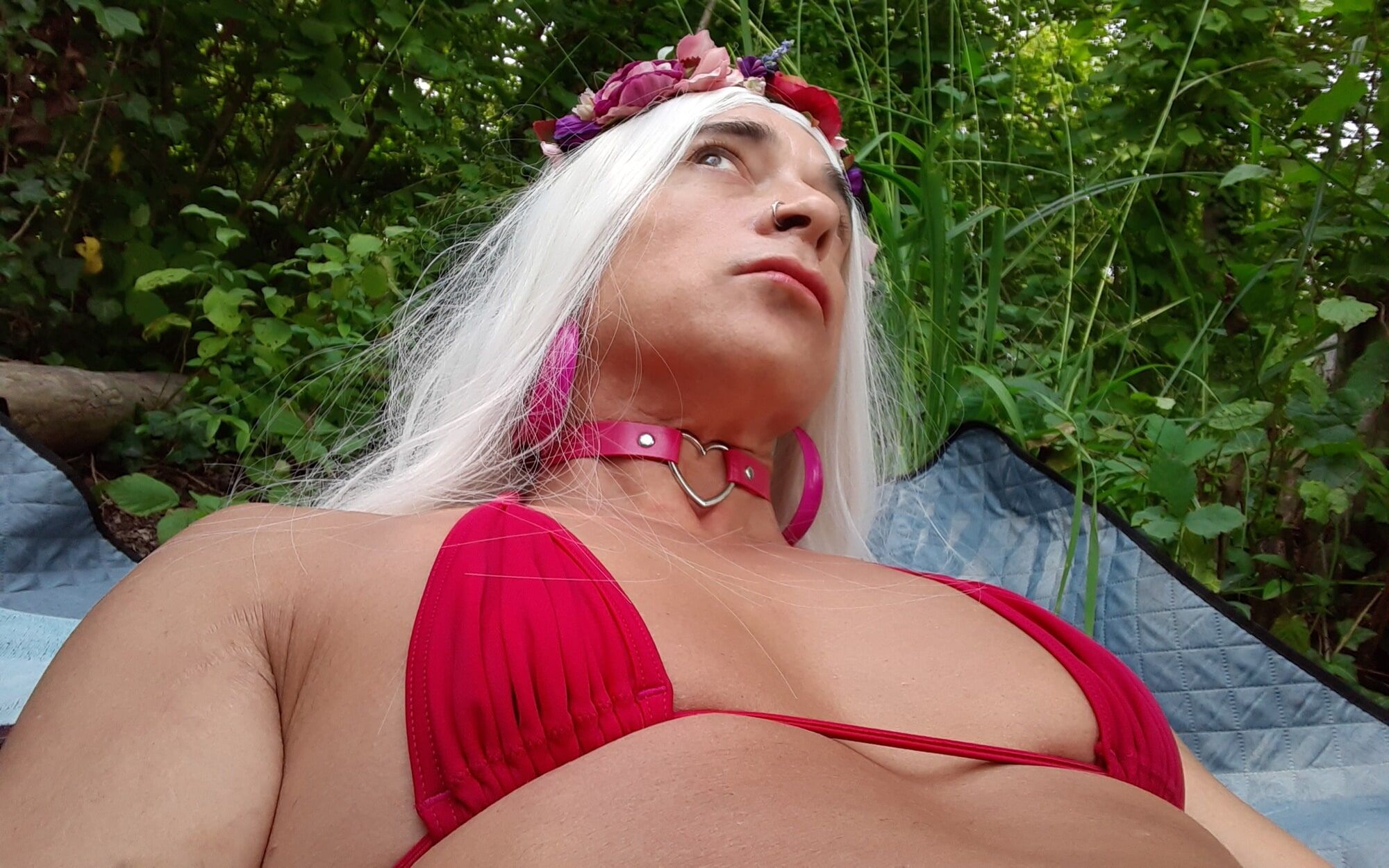 Queen Tygra blonde in woods. #12