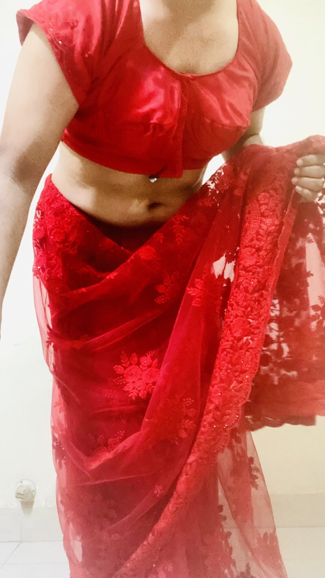 Red saree #21
