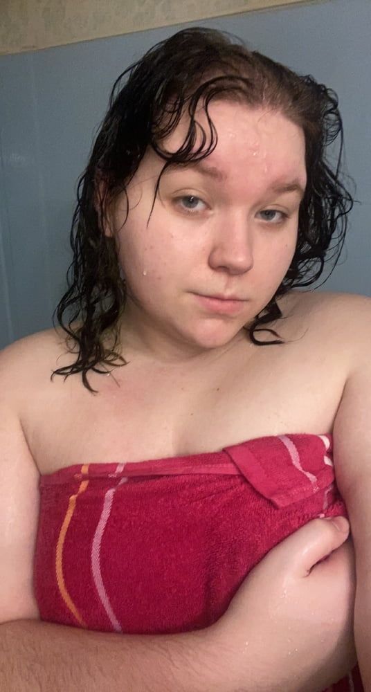 Sexy 18 year old teen BBW Lilac takes hot wet shower photos #18