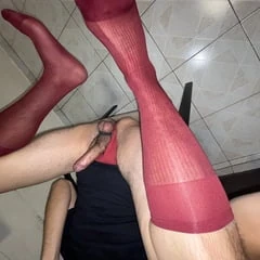 Hot Red sheers socks