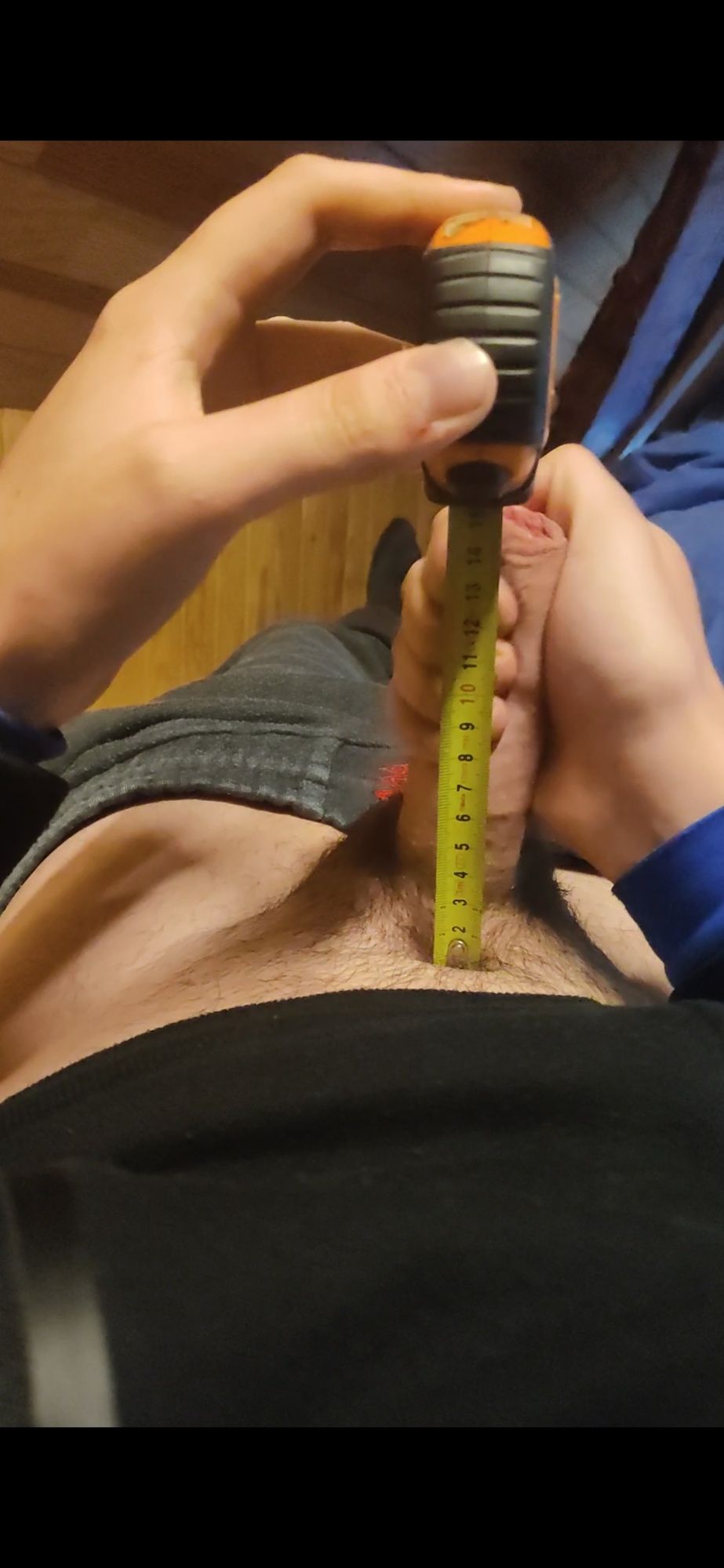 Tried to measure my cock (a little over 15cm max) #9