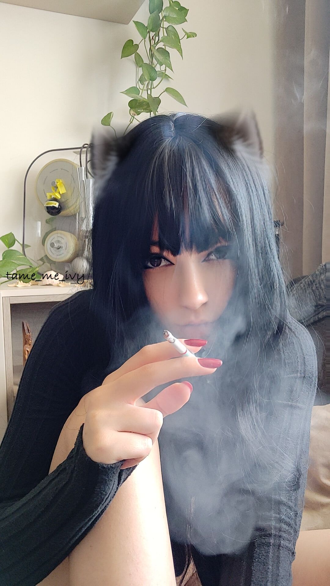 Goth Girl smoking #11
