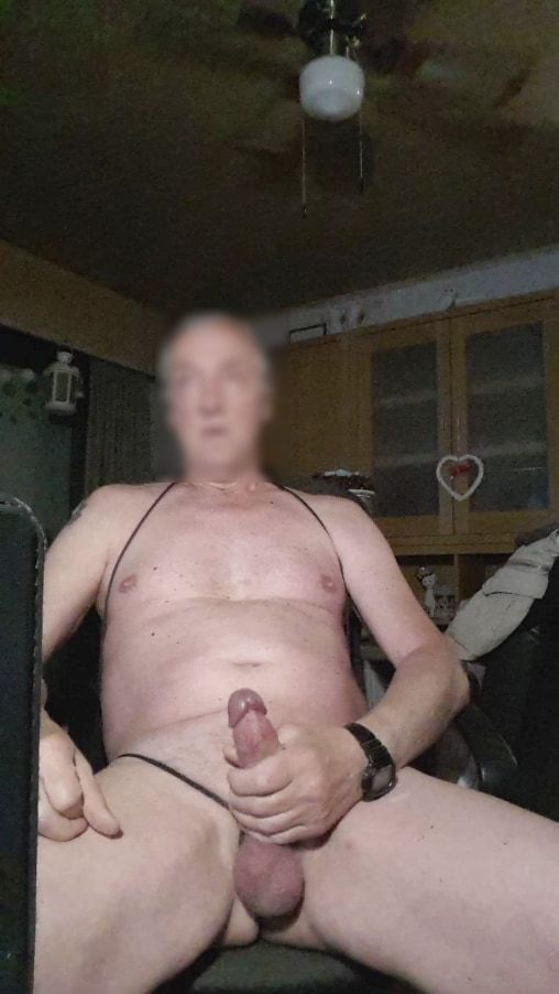 exhibitionist daddy grandpa big dick bondage sexshow cumshot #10
