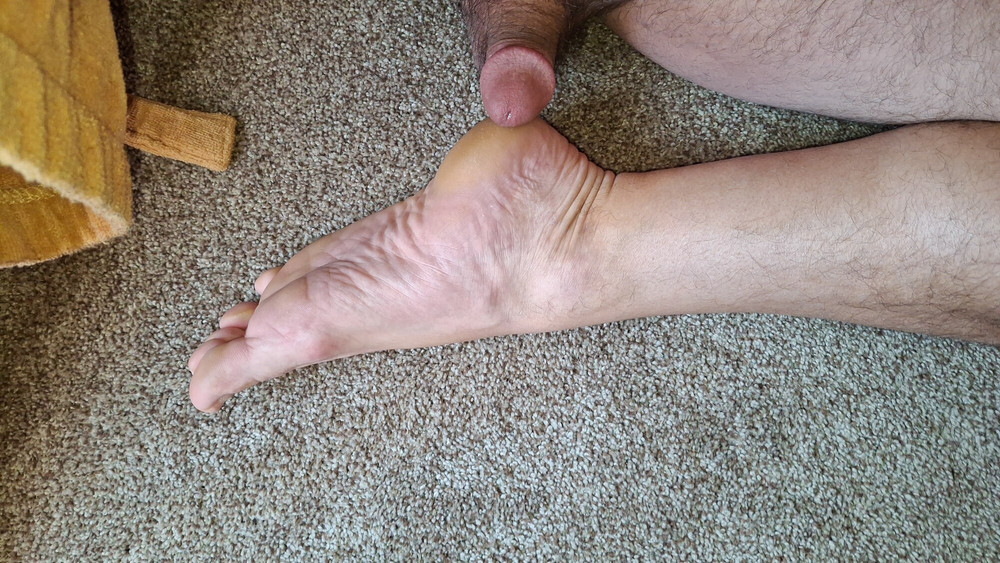 my soft cock and foot #9