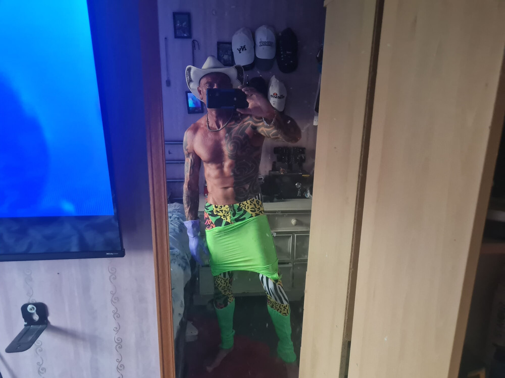 As asked why not 80s fitness cowboy hat  #9