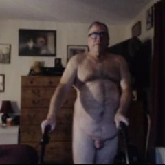 Nude with  Rollator