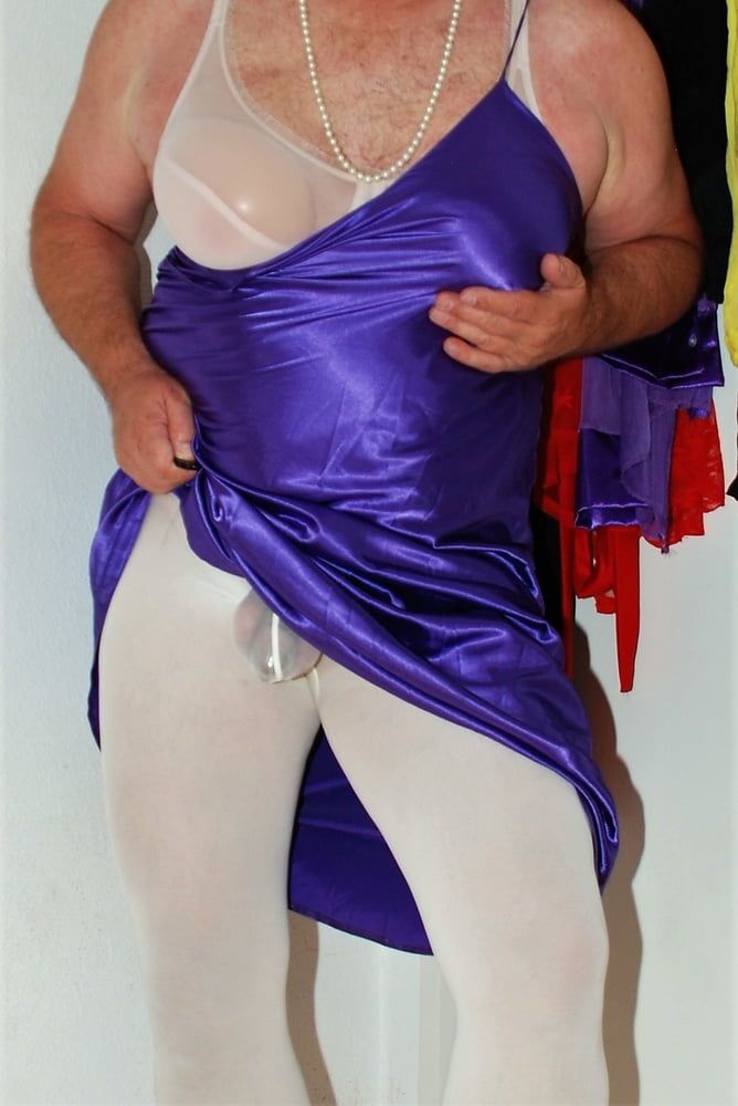 N?glig? purple and Pantyhose white #2
