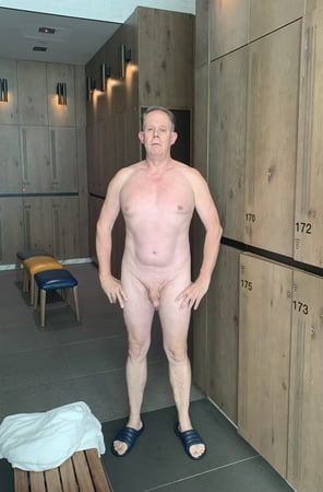 Naked in gym locker room 