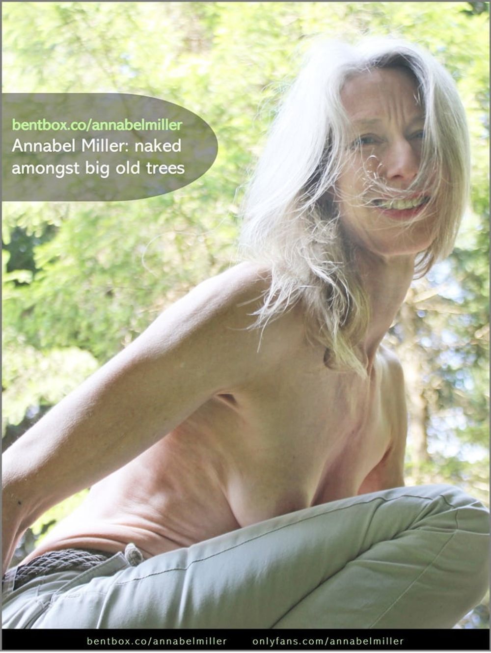 Annabel Miller: naked amongst big old trees