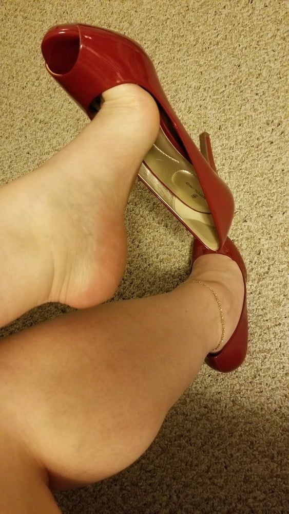 Playing in my shoe closet pretty feet heels flats milf  wife #4