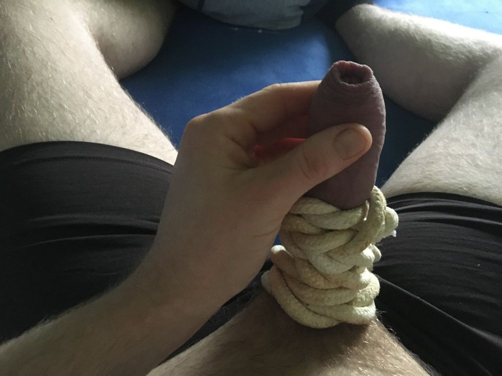 Hairy Cock And Ball Bondage With Rope #30