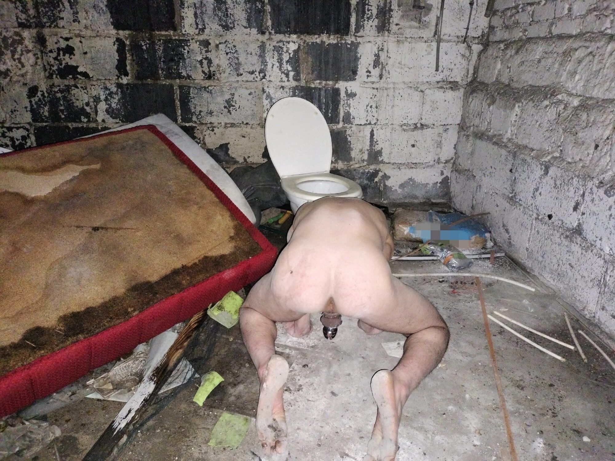 Young GAY slave in abandoned place 3 #6