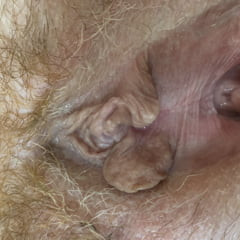 close up of my juicy holes ready to be eaten