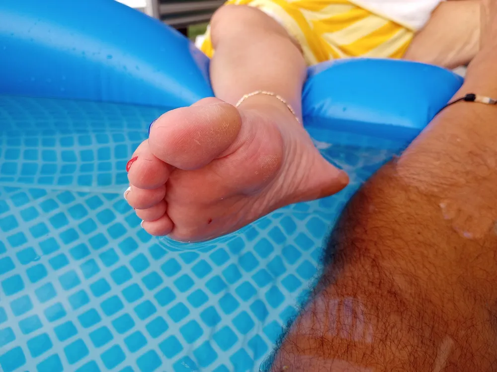 Lazy feet in the pool #6