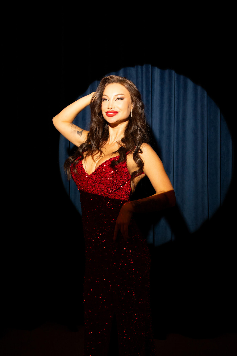 Luxurious Monika Fox In Shining Red Dress #3