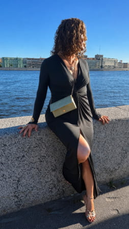 A public outing. I love wearing a dress and heels