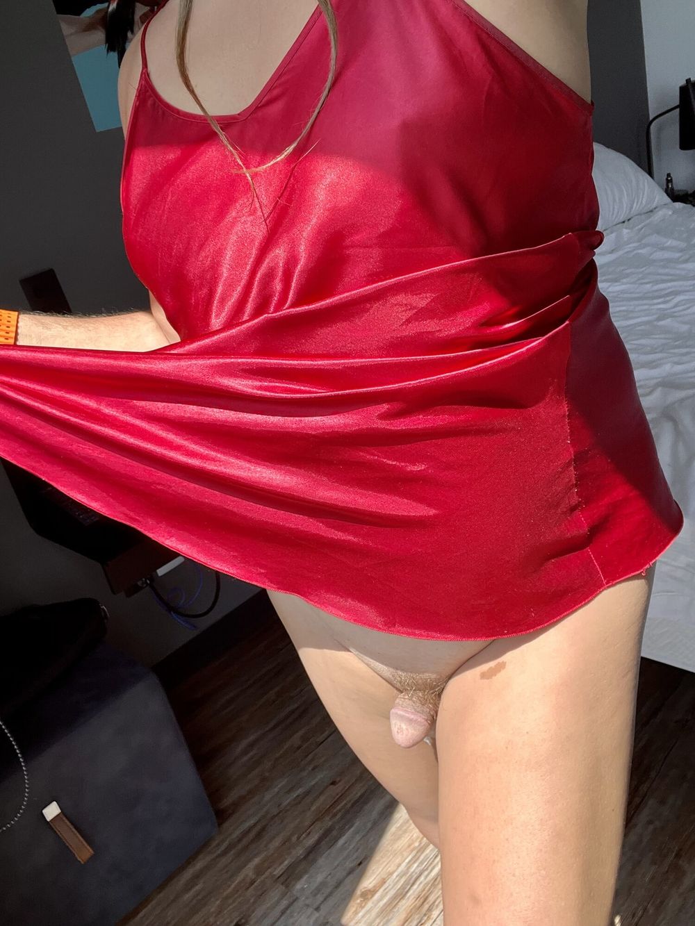 Red Satin Nightwear  #9