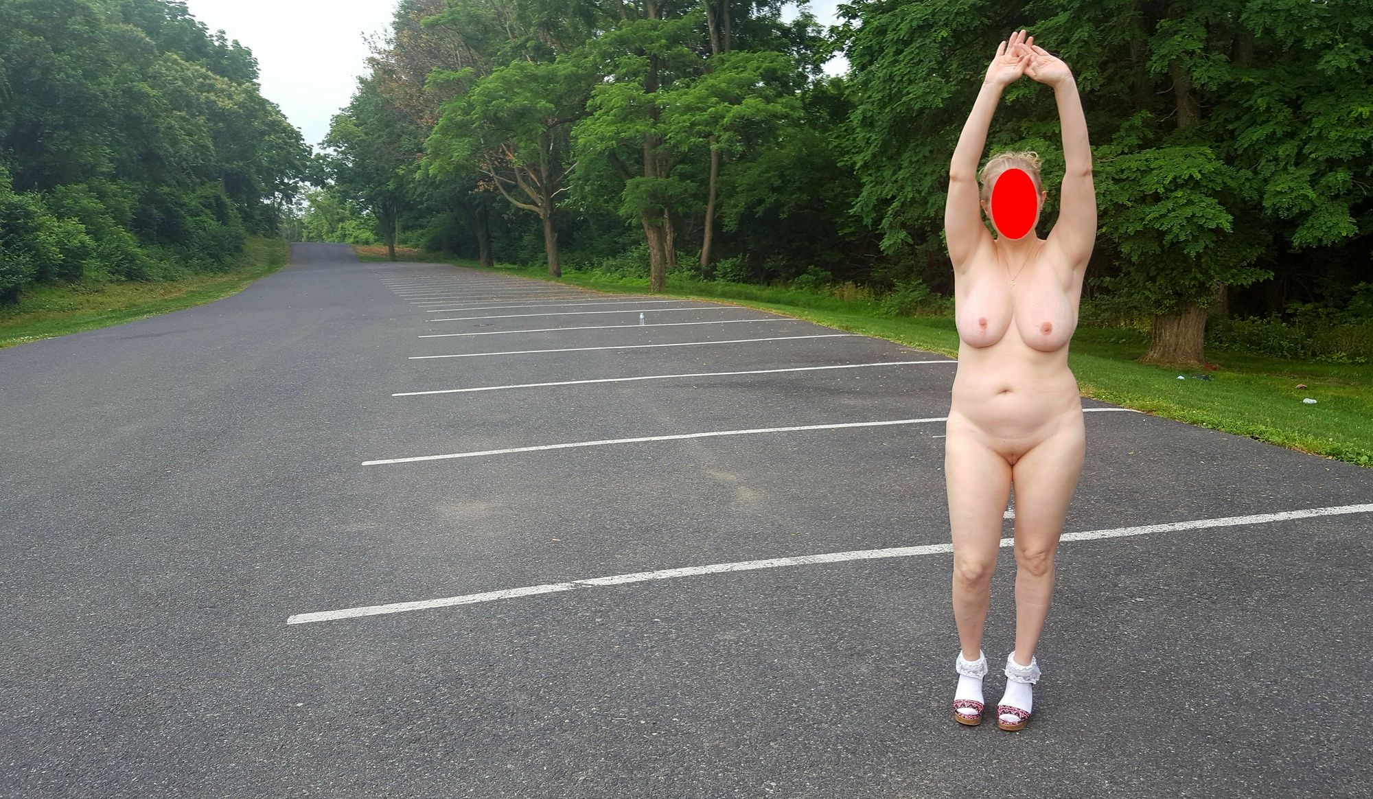 naked parking lot walk #48