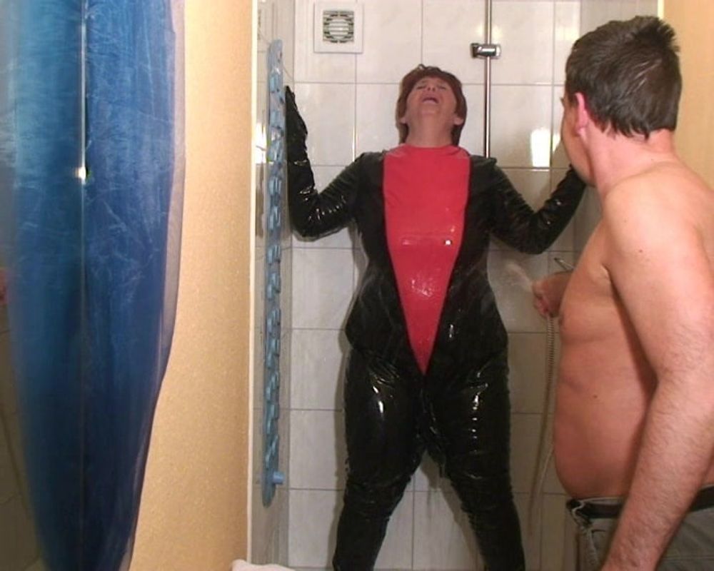 Punishment in the pvc suit #10