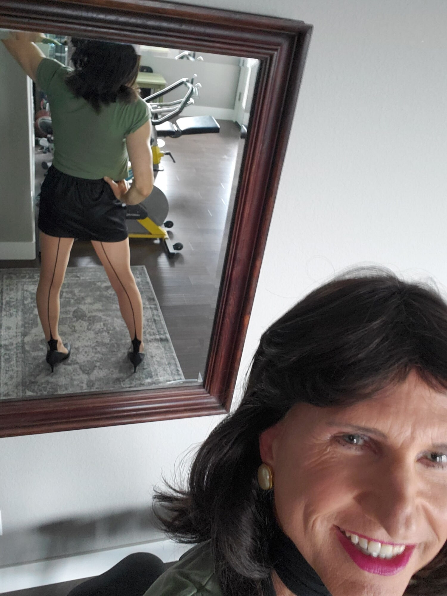 Black mini skirt