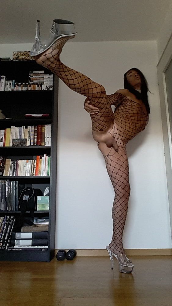 Tygra babe in fishnet combination on july 2019. #45