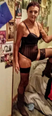 black lace and fishnets         