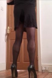 sexy slut in sheer black tights (2) #12