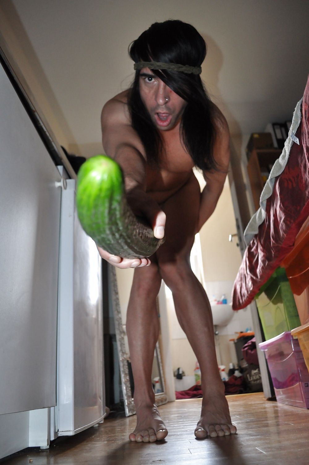 Tygra gets off with two huge cucumbers #38