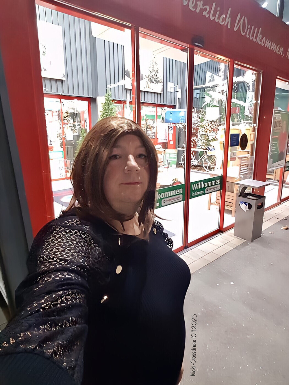 Nicki-Crossdress an evening Outdoor - sexy Outfit & Boots #2