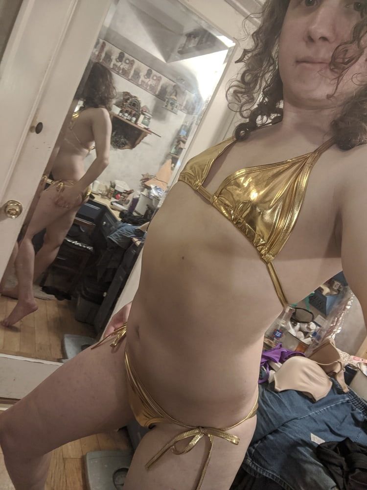 Gold Bikini and Shorts #2