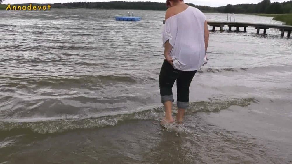 With RIPPED JEANS into the lake #3