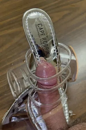 Cum on Clear Stripper Heels