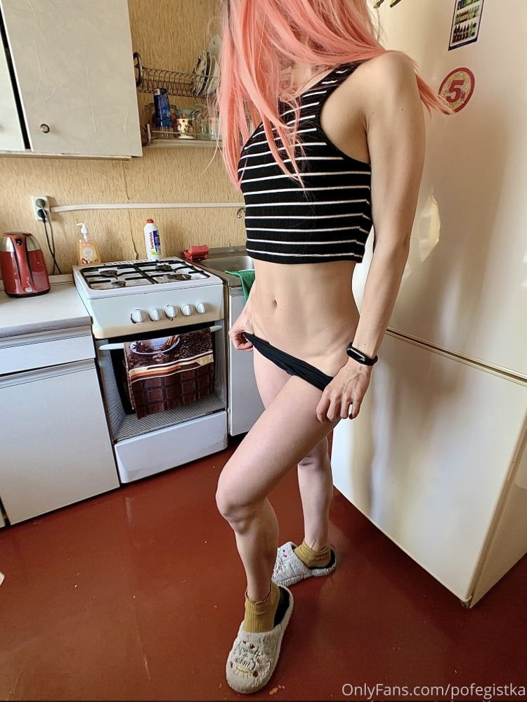 Fucked herself in the kitchen #7