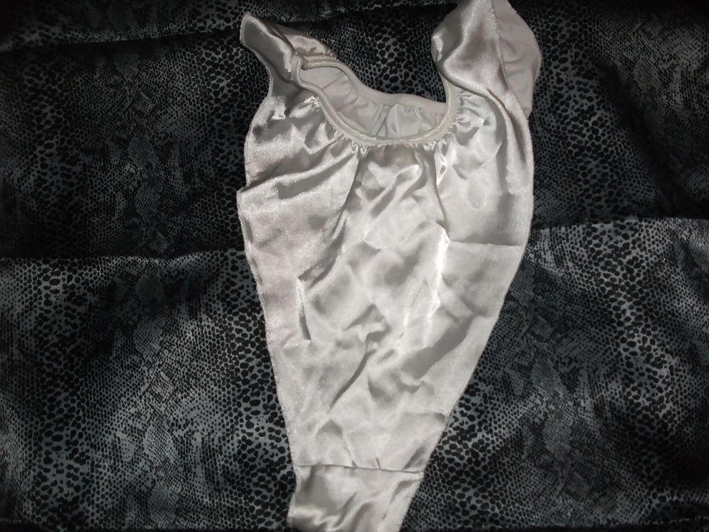 A selection of my wife's silky satin panties #44