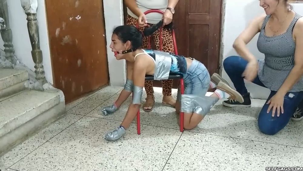 Bent Over For Lesbian Feet Worship In Bondage - Selfgags #21