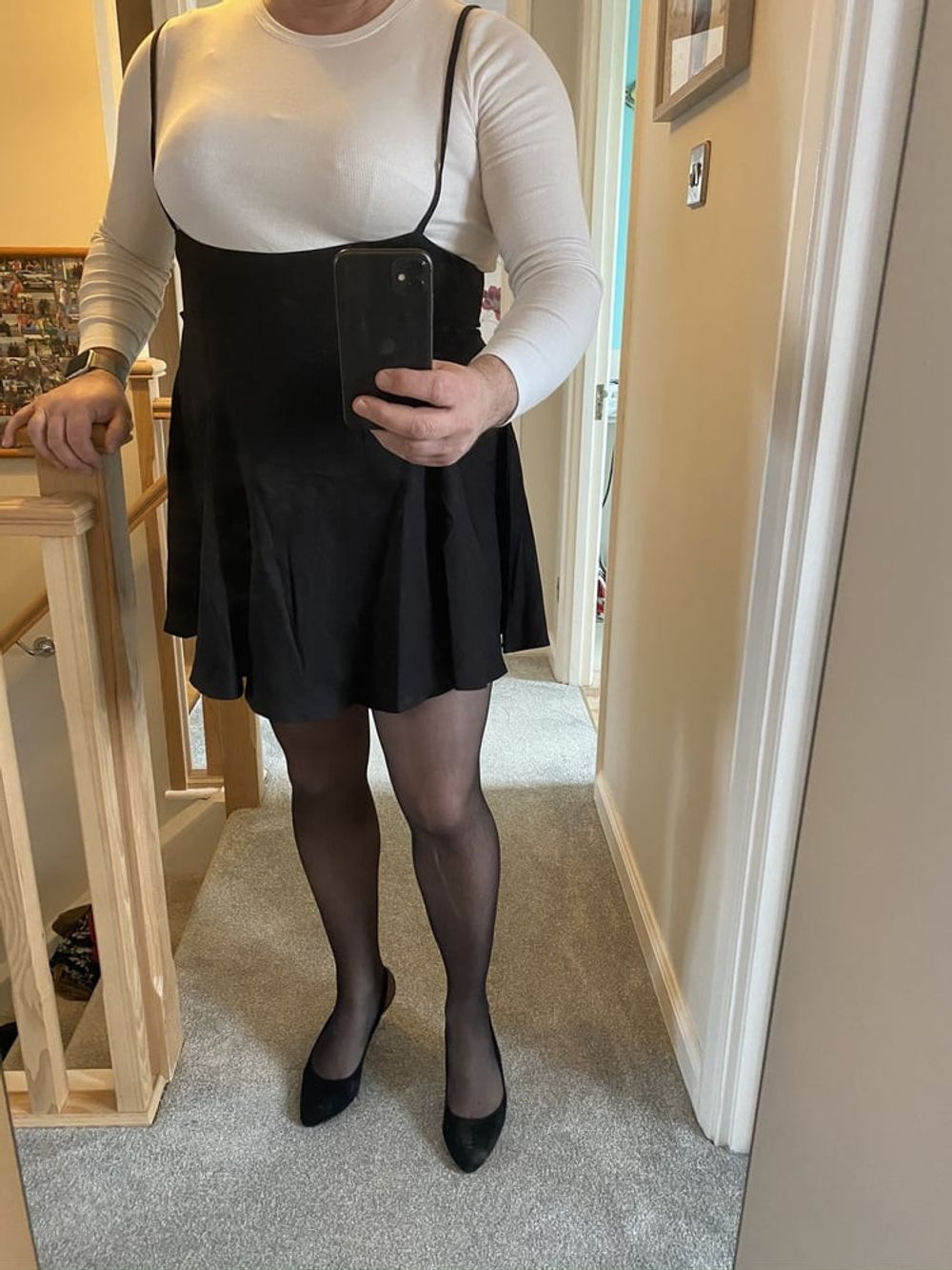 Sissy crossdresser in Black stockings