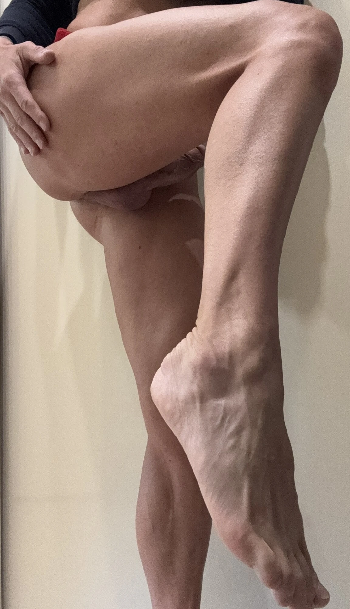 Hard body, dick, legs and feet post shaved 
