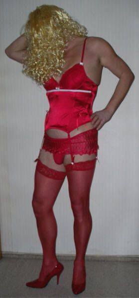 Julian069 red lingerie #9