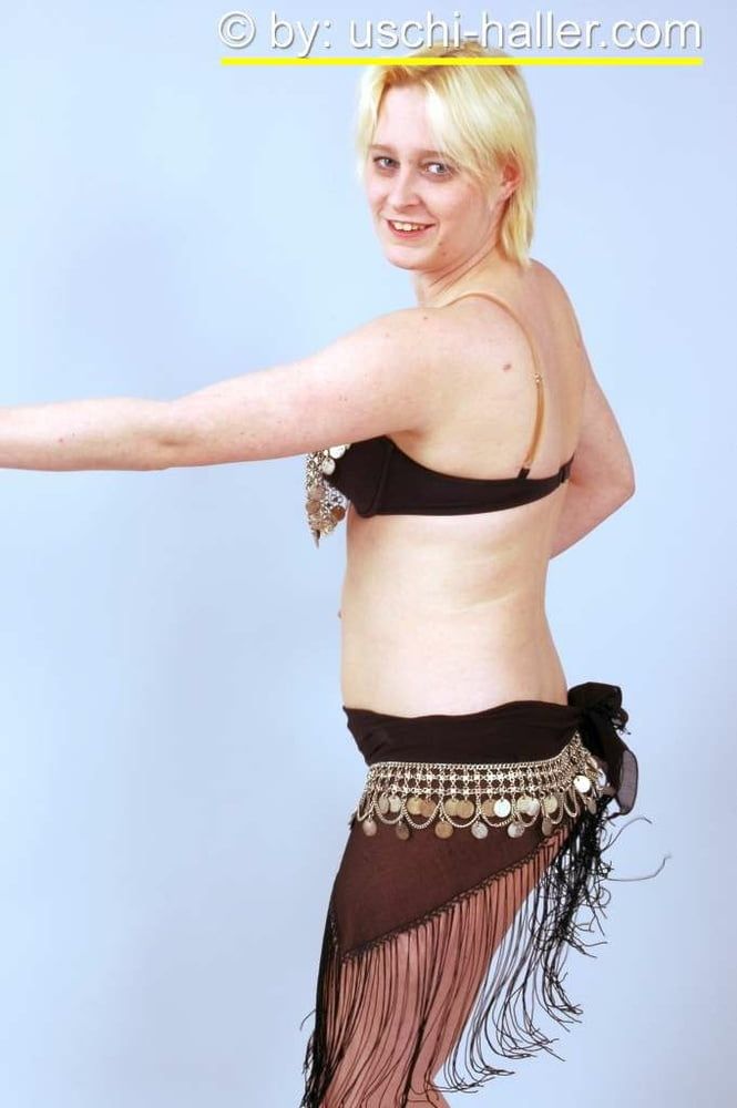 Photo shoot with blonde cum slut Dany Sun as a belly dancer #9