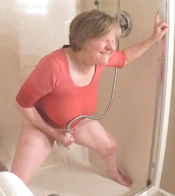 GILF masturbates in wet t-shirt #17