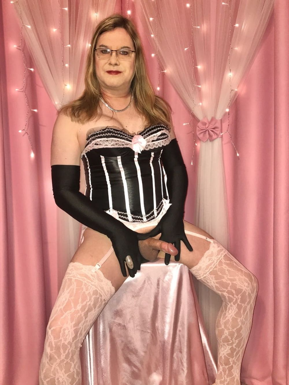 Joanie - Black and Pink Corset #5