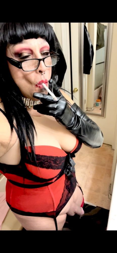 Gloves Mistress In Red  #43