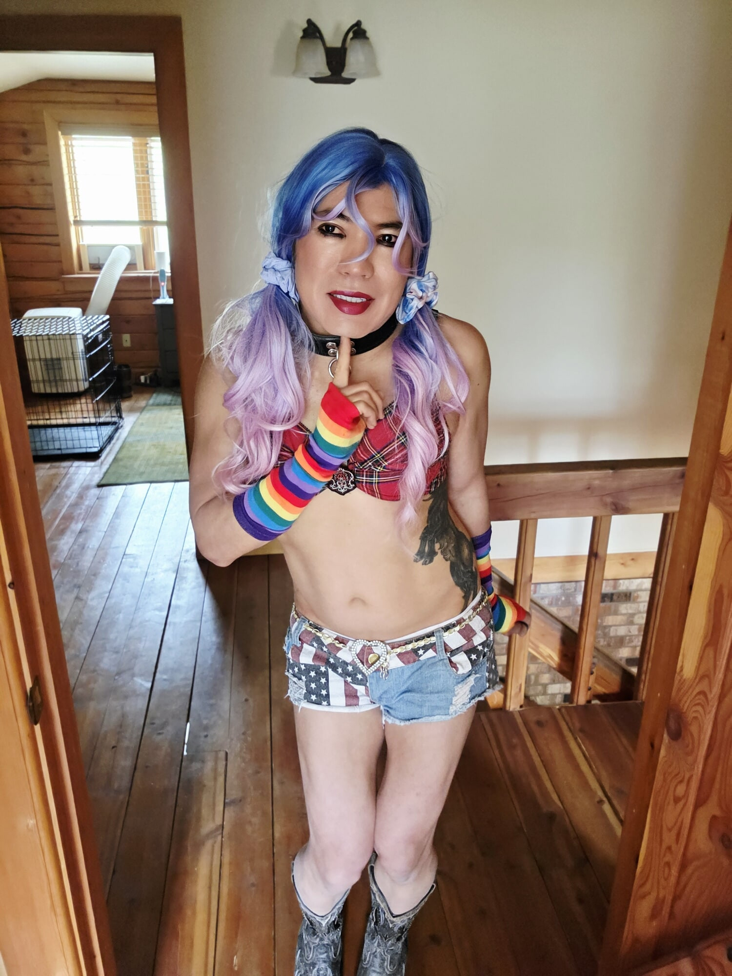 USA Daisy Dukes Shorts TGirl #19