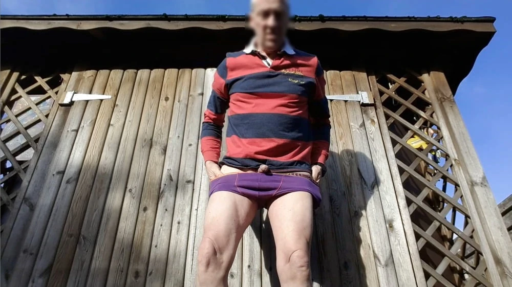 outdoor public bondage exhibitionist cumshot edging sexshow #2